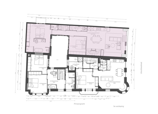 Floorplan - Prinsengracht 808D, 1017 JL Amsterdam